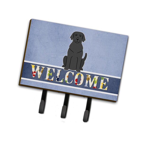 Carolines Treasures Black Labrador Welcome Leash or Key Holder BB5638TH68 - main